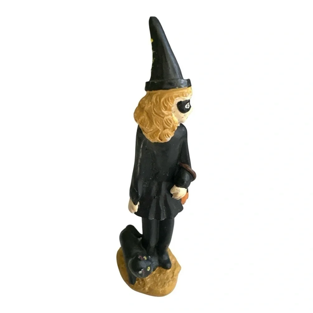 Vintage Halloween Figurine Trio with Pumpkins